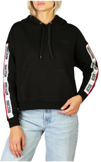Moschino Dames sweatshirt met lange mouwen van katoenmix Moschino , Black , Dames - L,M,S,Xs