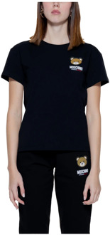 Moschino Dames T-shirt Lente/Zomer Collectie Moschino , Black , Dames - L,M
