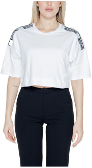 Moschino Dames T-shirt Lente/Zomer Collectie Moschino , White , Dames - L,M,S,Xs