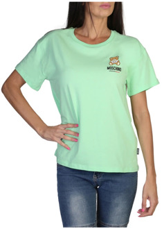 Moschino Dames T-shirt uit de Lente/Zomer Collectie Moschino , Green , Dames - S