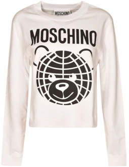 Moschino Damesmode Sweatshirts Moschino , White , Dames