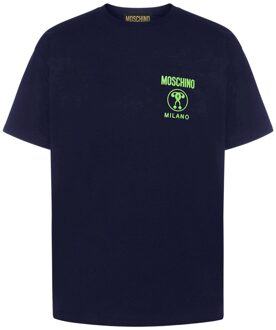 Moschino Double question mark logo t-shirt Blauw - S