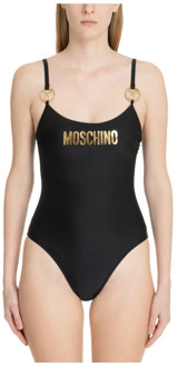 Moschino Double Question Mark Swimsuit Moschino , Black , Dames - L,M,S