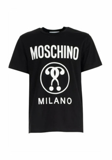 Moschino Dubbel Vraagteken Logo T-Shirt Moschino , Black , Heren - XS