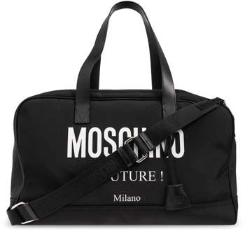 Moschino Duffeltas met logo Moschino , Black , Heren - ONE Size