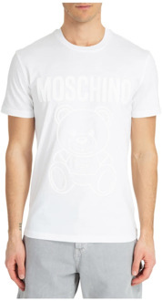 Moschino Effen Logo Teddy Bear T-shirt Moschino , White , Heren