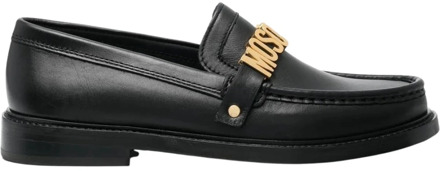 Moschino Elegante Gesloten Loafers Moschino , Black , Dames - 41 EU