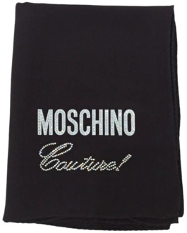 Moschino Elegante Winter Sjaal Moschino , Black , Dames - ONE Size