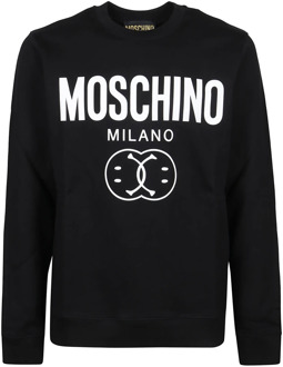 Moschino Fantasia Sweatshirt Upgrade Stijlvol Luxe Moschino , Black , Heren - Xl,L,M