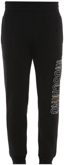 Moschino Geborduurde Logo Sweatpants Moschino , Black , Heren - L,M,S