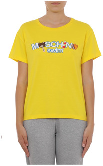 Moschino Gele T-shirts en Polos Moschino , Yellow , Dames - M,S,Xs