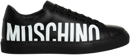 Moschino Gestreepte Serena Sneakers met Veters Moschino , Black , Heren - 43 Eu,44 Eu,40 Eu,45 Eu,41 Eu,42 EU