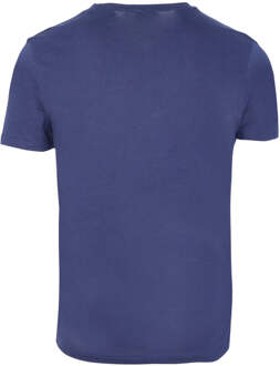 Moschino getapet schouderlogo marineblauw T-shirt - maat XS