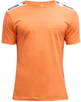 Moschino getapete schouders merklogo oranje T-shirt