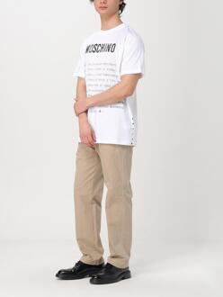 Moschino Graphic Print Korte Mouwen T-shirt Wit