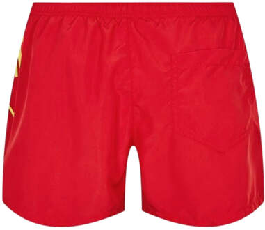 Moschino grote Milano logo rode korte zwemshort Rood