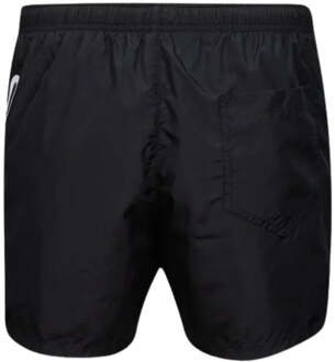 Moschino grote ronde zwarte zwemshort met Milano-logo - XL
