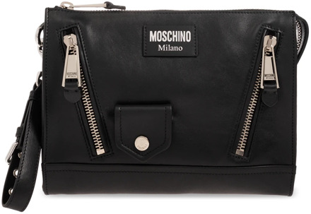 Moschino Handtas met logo Moschino , Black , Heren - ONE Size