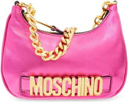 Moschino Handtas met logo Moschino , Pink , Dames - ONE Size
