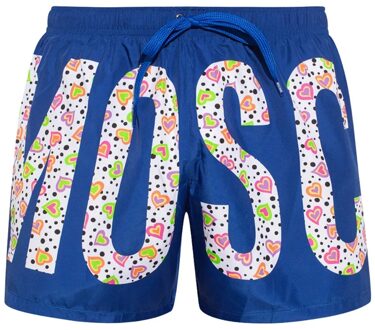 Moschino Heren Bloemenlogo Zwembroek (Felblauw) - M
