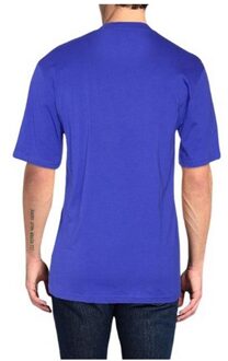 Moschino Heren Couture Glanzend Logo T-Shirt (Blauw) - S