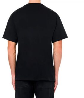 Moschino Heren Couture Reflective Logo T-Shirt (Zwart)