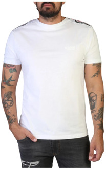 Moschino Heren effen katoenen T-shirt Moschino , White , Heren - XL