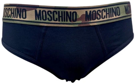 Moschino Heren Katoenen Onderbroeken, Stijlvol en Comfortabel Moschino , Blue , Heren - XL