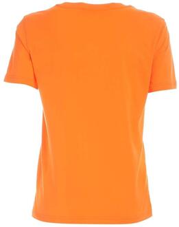 Moschino Heren Logo Vraagteken T-shirt (Oranje)