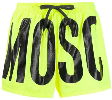Moschino Heren Logo Zwemshort (Helder geel) - XL