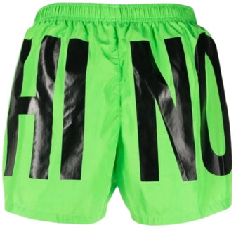 Moschino Heren Logo Zwemshort (Helder groen)