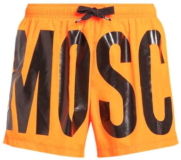 Moschino Heren Logo Zwemshort (Helder oranje) - maat