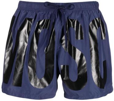 Moschino Heren Logo Zwemshort (Marineblauw) Navy - XS