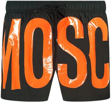 Moschino Heren Logo Zwemshort (Oranje/zwart) - M