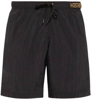 Moschino Heren Metal Logo Zwemshorts (Zwart) - XS