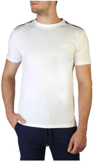 Moschino Heren T-shirt van 100% katoen, korte mouwen, ronde hals Moschino , White , Heren - Xl,L,M