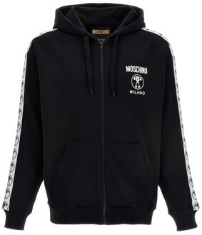 Moschino Heren Vraagteken Logo Hoodie (Zwart)
