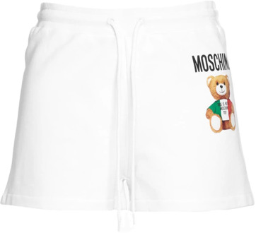 Moschino Hoge Taille A-Lijn Mini Shorts Moschino , White , Dames - M,S,Xs