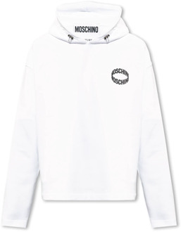 Moschino Hoodie met logo Moschino , White , Heren - Xl,L,M,S