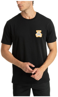 Moschino Iconisch Logo T-Shirt Upgrade Moschino , Black , Heren - Xl,L,M,S