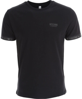 Moschino Iconisch Logo T-shirt voor Mannen Moschino , Black , Heren - L,M
