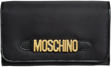 Moschino Kaarthouder met Afneembare Schouderband Moschino , Black , Dames - ONE Size
