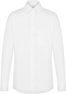 Moschino Katoenen overhemd met sloganprint Moschino , White , Heren - 2Xl,4Xl