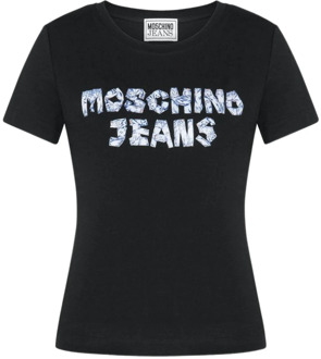 Moschino Klassiek T-shirt Moschino , Black , Dames - L,M,S,Xs