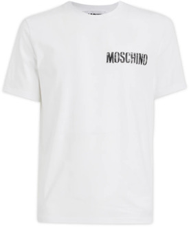 Moschino Klassiek T-Shirt Moschino , White , Heren - 2Xl,Xl