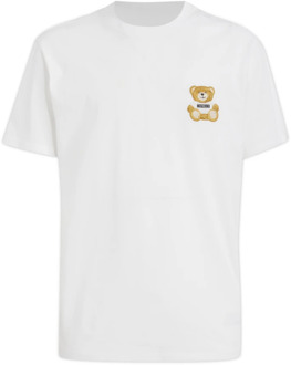 Moschino Klassiek T-Shirt Moschino , White , Heren - L,M