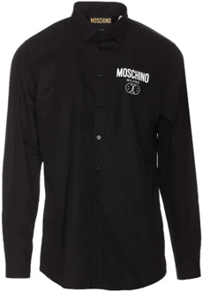 Moschino Klassieke Franse Kraag Overhemd Moschino , Black , Heren - L,M