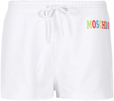 Moschino Korte sportshorts voor vrouwen Moschino , White , Dames - S,2Xs