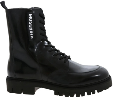 Moschino Lace-up Boots Moschino , Black , Heren - 40 EU