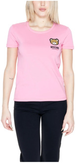 Moschino Lente/Zomer Dames T-shirt Moschino , Pink , Dames - L,M